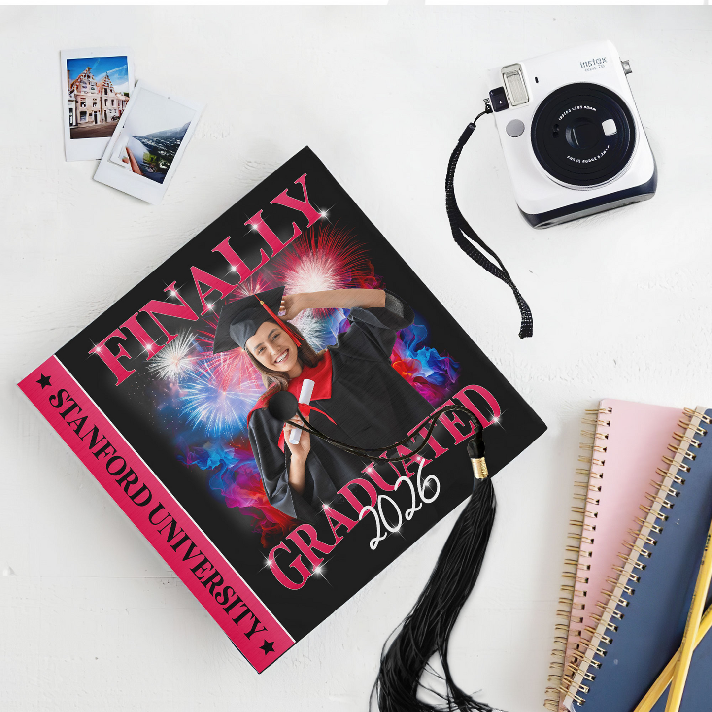 Graduation Custom Name And Photo - Personalized Photo Graduation Cap Topper