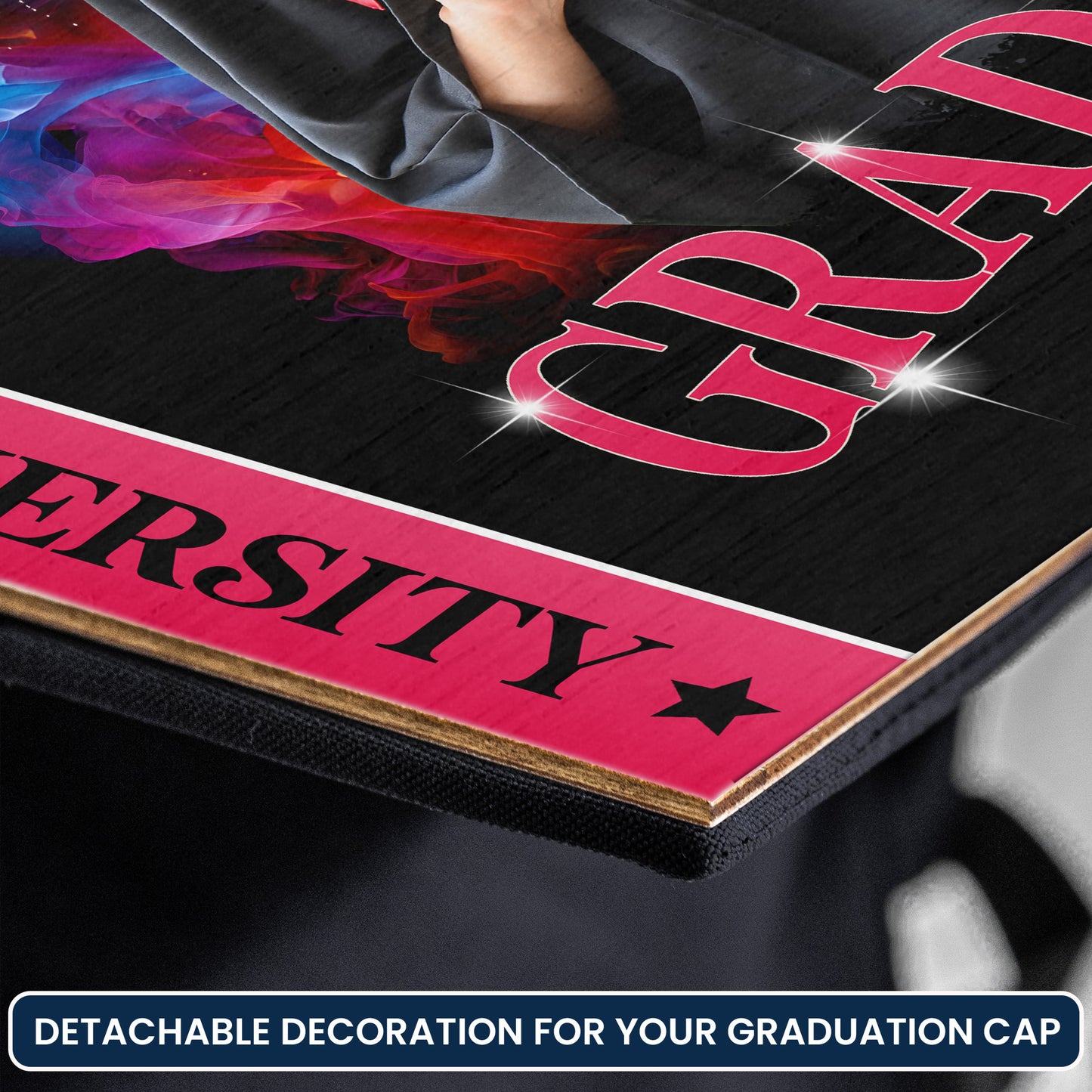 Graduation Custom Name And Photo - Personalized Photo Graduation Cap Topper