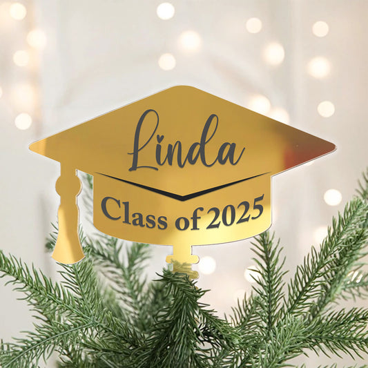 Graduation Decoration - Congrats Graduate Gift - Personalized Christmas Tree Topper