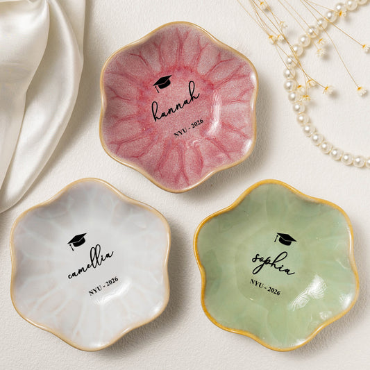Graduation Dish Custom Name School Year - Personalized Jewelry Dish