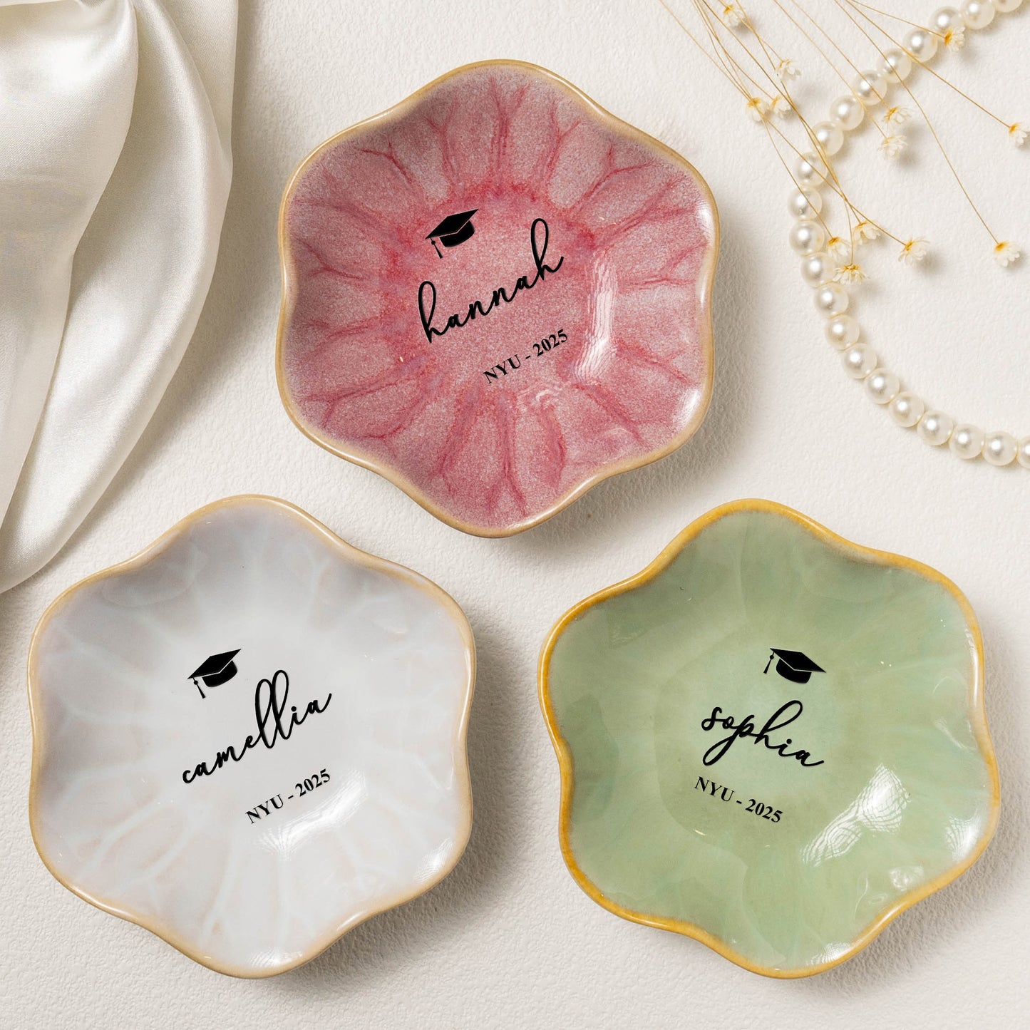 Graduation Dish Custom Name School Year - Personalized Jewelry Dish