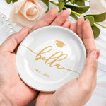 Graduation Dish Custom Name School Year - Personalized Jewelry Dish
