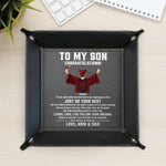 Graduation Follow Your Dreams Believe In Yourself - Personalized Leather Valet Tray
