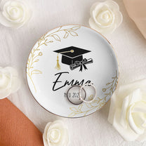 Graduation Gift Custom Name School Year - Personalized Jewelry Dish