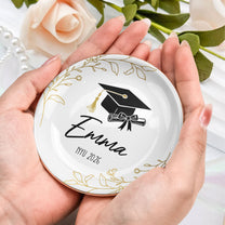 Graduation Gift Custom Name School Year - Personalized Jewelry Dish