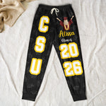 Graduation Gift - Custom School, College Name - Personalized Sweatpants, Lounge Pants With Pockets