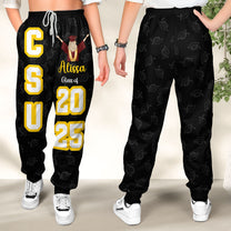 Graduation Gift - Custom School, College Name - Personalized Sweatpants