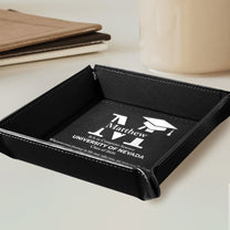 Graduation Gift Custom University College School - Personalized Leather Valet Tray