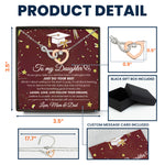 Graduation Gift Daughter Believe In Yourself - Personalized Infinity Heart Necklace