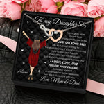 Graduation Gift Daughter Just Do Your Best - Personalized Infinity Heart Necklace