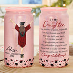 Graduation Gift Don't Forget To Enjoy The Journey - Personalized Shimmer Glass Can