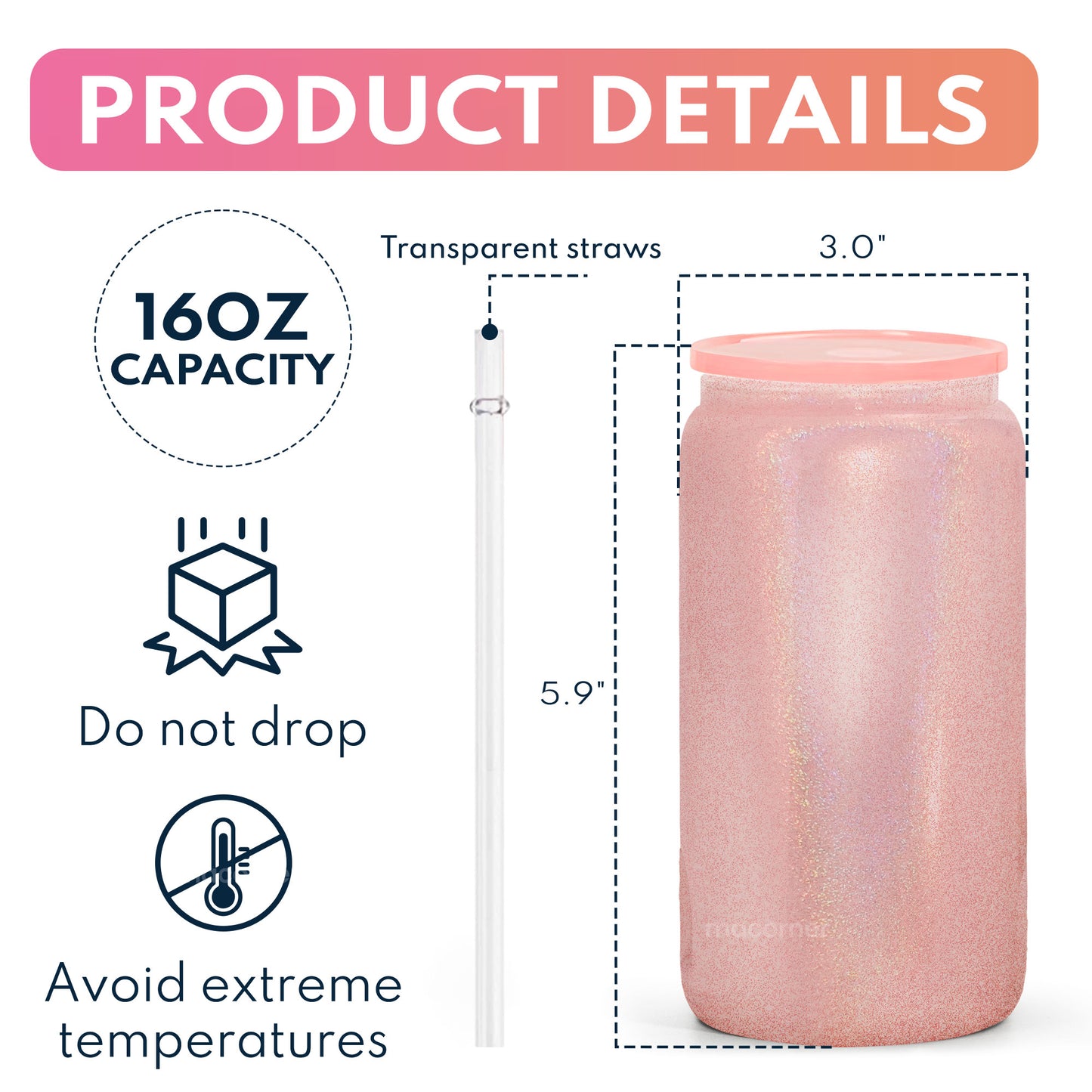 Graduation Gift Don't Forget To Enjoy The Journey - Personalized Shimmer Glass Can