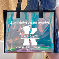 Graduation Gift For Girl A Sweet Ending - Personalized Holographic Tote