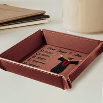 Graduation Gift For Him - God Says You Are - Personalized Leather Valet Tray