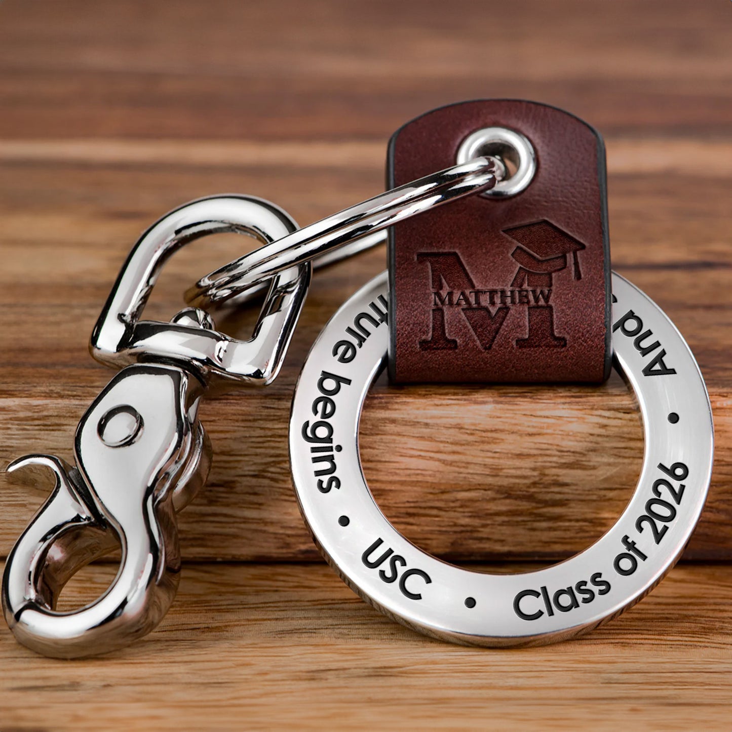 Graduation Gift For Him, Her - Personalized Coordinates Keychain