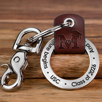Graduation Gift For Him, Her - Personalized Coordinates Keychain