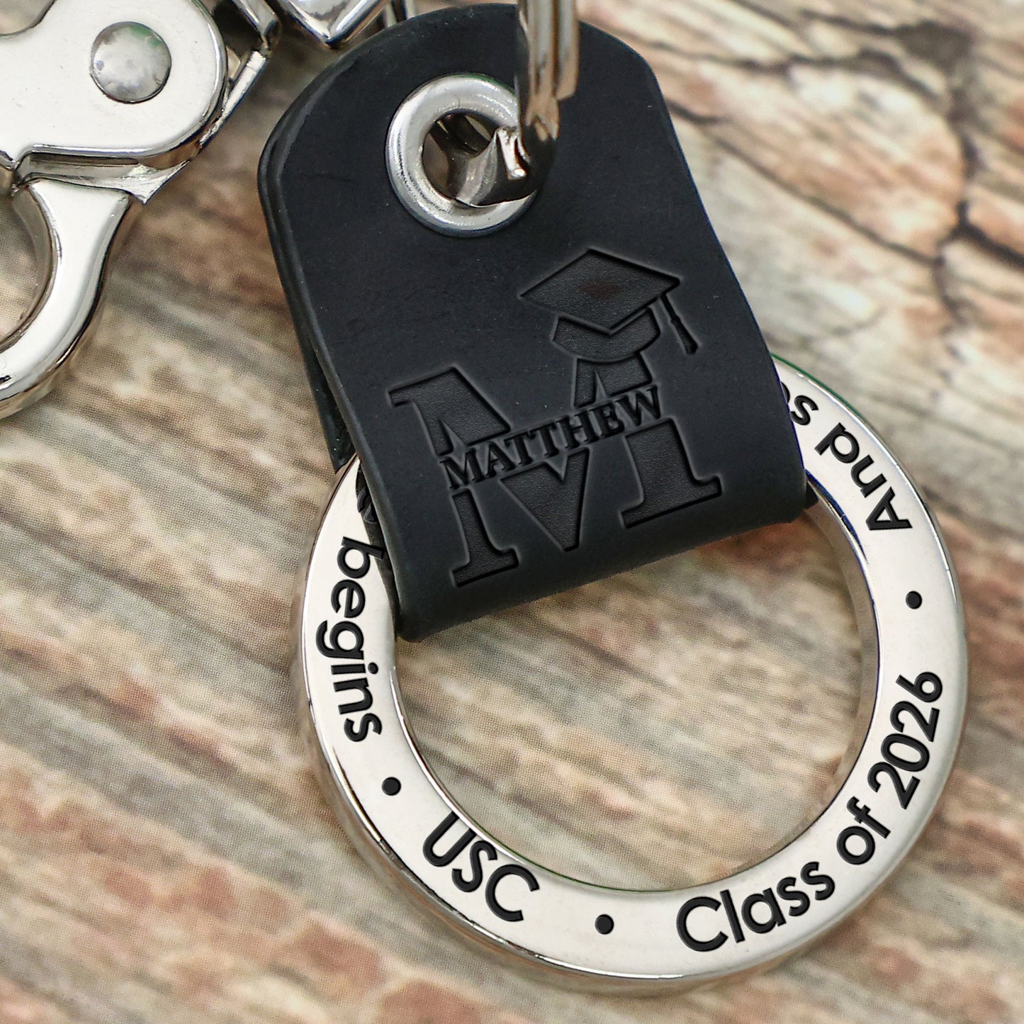 Graduation Gift For Him, Her - Personalized Coordinates Keychain