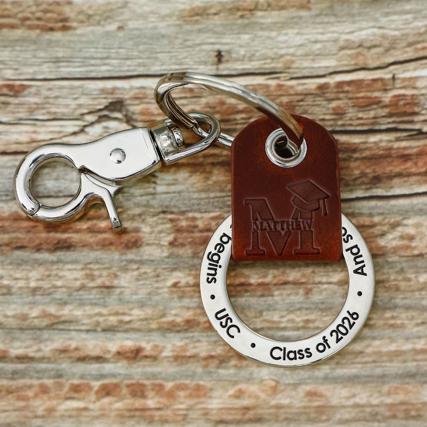 Graduation Gift For Him, Her - Personalized Coordinates Keychain