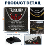 Graduation Gift For Son Believe In Yourself - Personalized Men's Cuban Link Chain