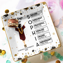 Graduation Gift - God Says You Are Bible Verses - Personalized Jewelry Dish