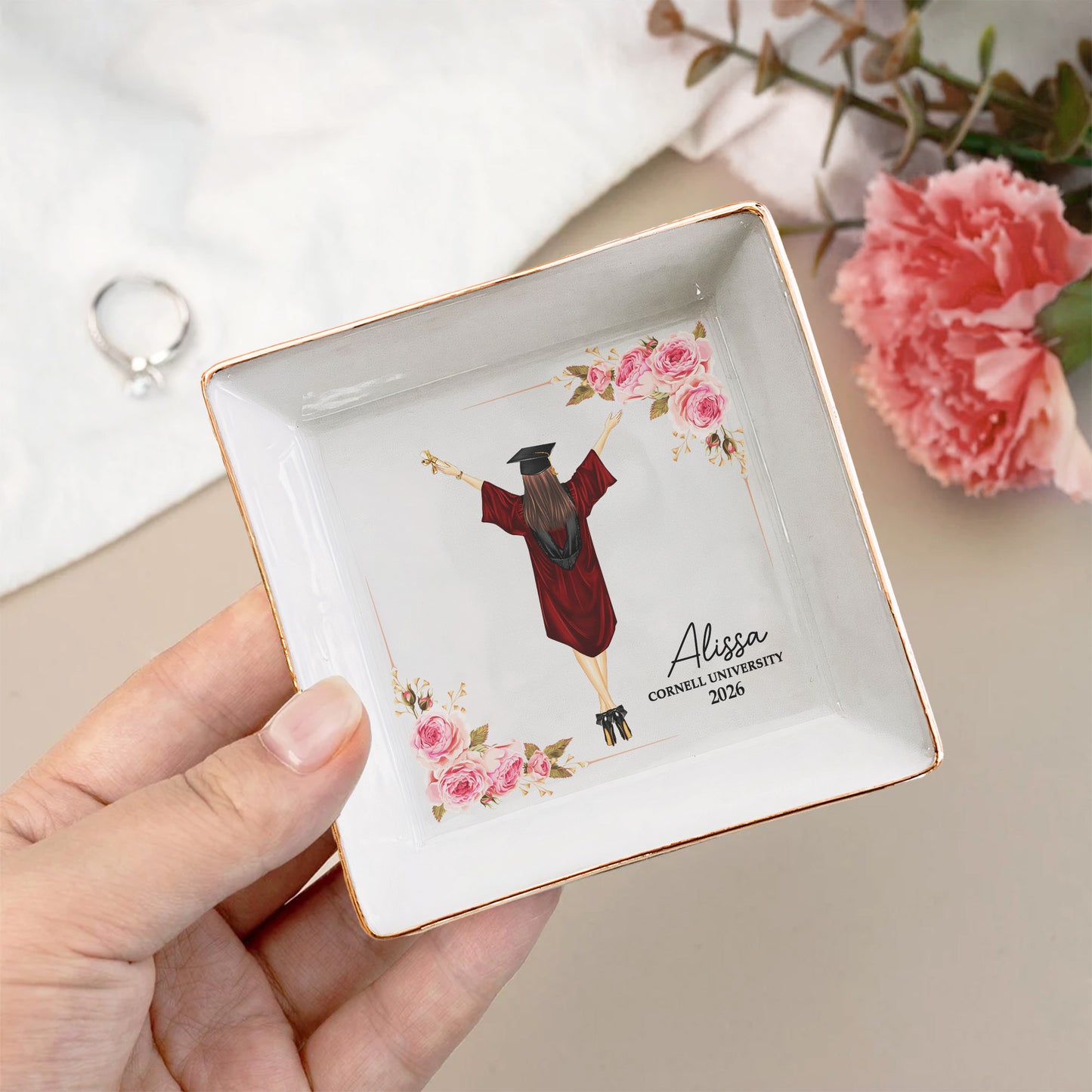 Graduation Gift Jewelry Dish - Personalized Jewelry Dish