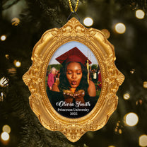 Graduation Gift Keepsake - Personalized Vintage Picture Frame Ornament