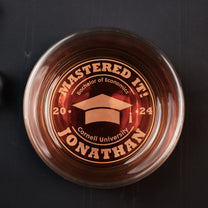 Graduation Gift Mastered It - Personalized Engraved Whiskey Glass