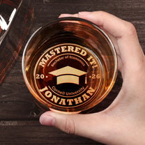 Graduation Gift Mastered It - Personalized Engraved Whiskey Glass