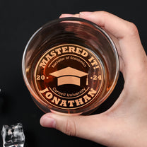 Graduation Gift Mastered It - Personalized Engraved Whiskey Glass