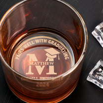 Graduation Gift Pairs Well With Graduating - Personalized Engraved Whiskey Glass