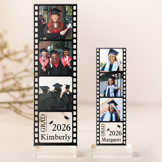 Graduation Gift, Seniors, Highschool, College Gift - Custom Acrylic Photo Film Strip