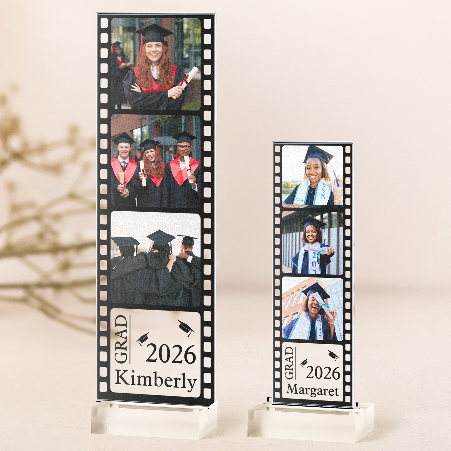 Graduation Gift, Seniors, Highschool, College Gift - Custom Acrylic Photo Film Strip