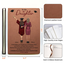 Graduation Gift Sometimes You Forget You Are Braver - Personalized Leather Journal