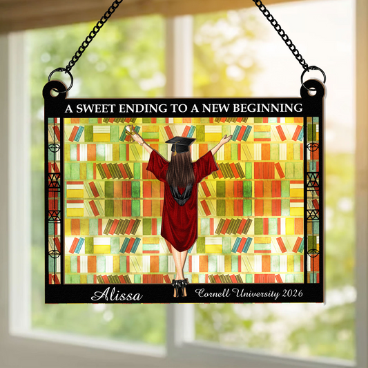 Graduation Gift Suncatcher - Personalized Window Hanging Suncatcher Ornament