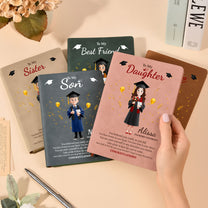 Graduation Gift Take Pride In How Far You've Come - Personalized Leather Journal