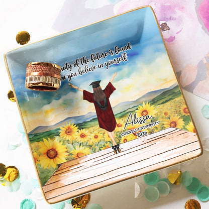 Graduation Gift The Beauty Of The Future Is Found - Personalized Jewelry Dish