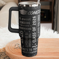 Graduation Gift The Future Is Bright - Personalized 40oz Tumbler