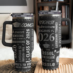 Graduation Gift The Future Is Bright - Personalized 40oz Tumbler