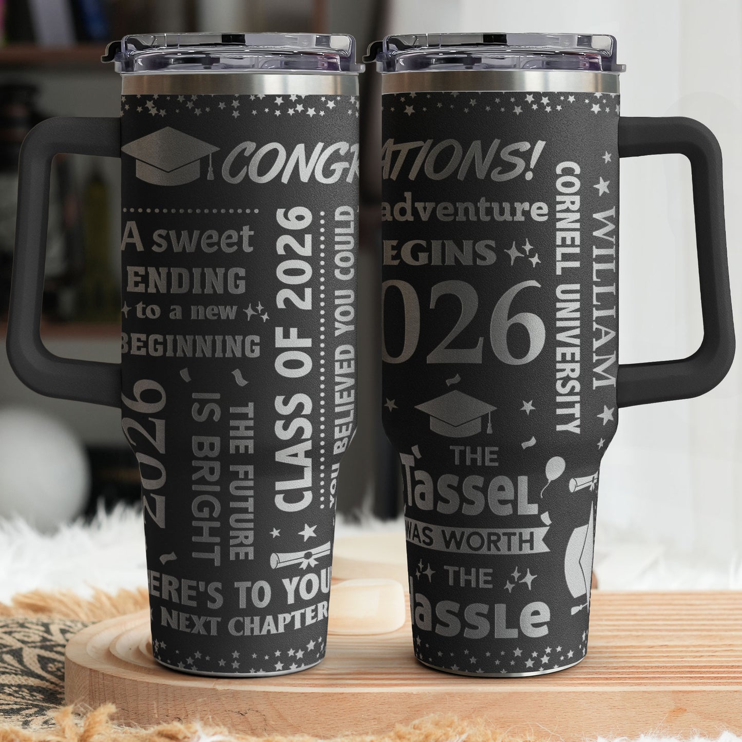 Graduation Gift The Future Is Bright - Personalized 40oz Tumbler