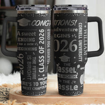 Graduation Gift The Future Is Bright - Personalized 40oz Tumbler