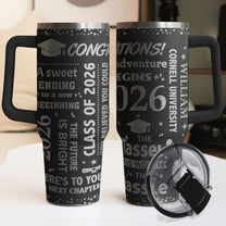 Graduation Gift The Future Is Bright - Personalized 40oz Tumbler