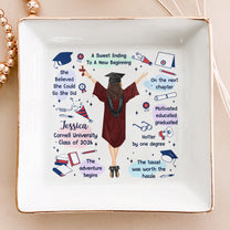 Graduation Gift The Tassel Was Worth The Hassle - Personalized Jewelry Dish