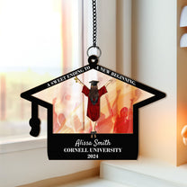 Graduation Gifts A New Beginning - Personalized Window Hanging Suncatcher Ornament