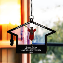 Graduation Gifts A New Beginning - Personalized Window Hanging Suncatcher Ornament