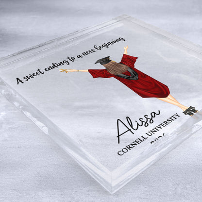 Graduation Gifts A Sweet Ending - Personalized Acrylic Plaque