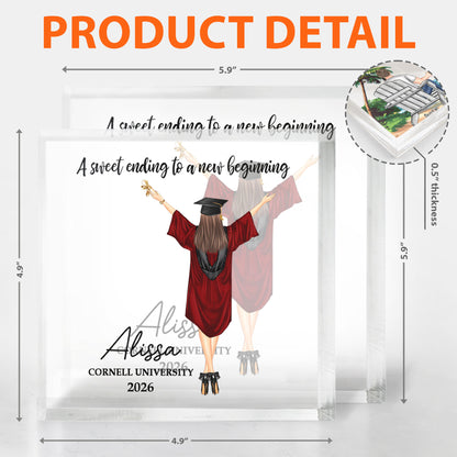 Graduation Gifts A Sweet Ending - Personalized Acrylic Plaque