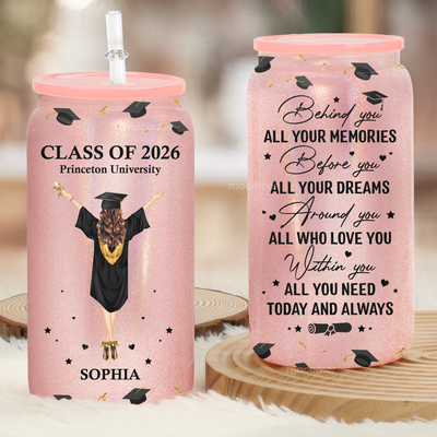 Graduation Gifts Before You All Your Dreams - Personalized Shimmer Glass Can