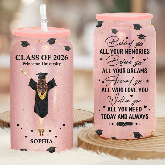 Graduation Gifts Before You All Your Dreams - Personalized Shimmer Glass Can