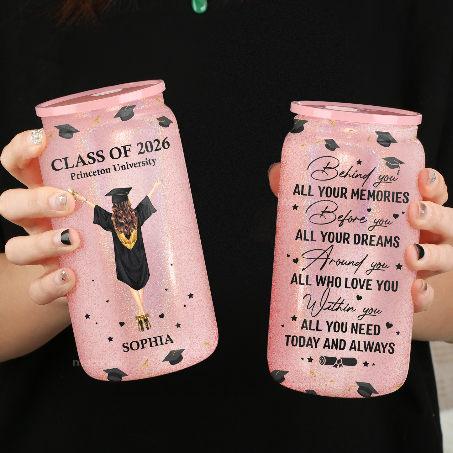 Graduation Gifts Before You All Your Dreams - Personalized Shimmer Glass Can