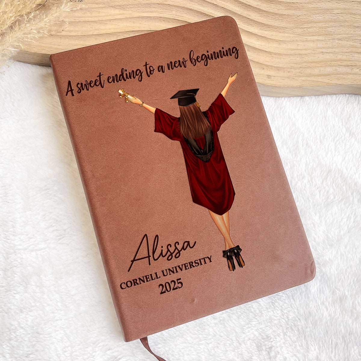 Journal Graduation Frame Graduation Journal A Sweet Ending To A New Beginning - Personalized ...
